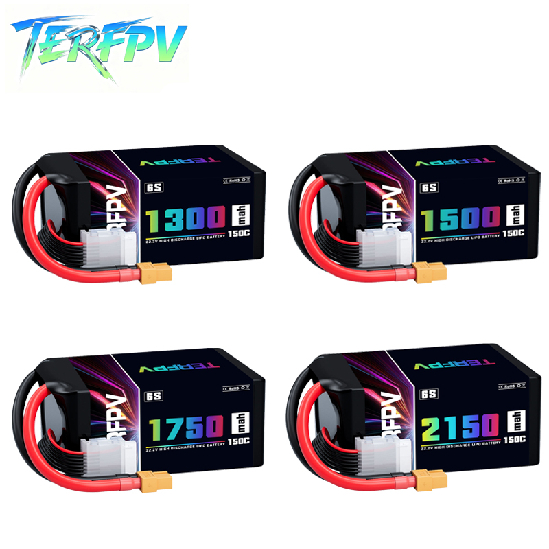 Drone Battery 4S - Bateria Lipo TERFPV 6S 22.2V 1300/1500/1750/2150mAh