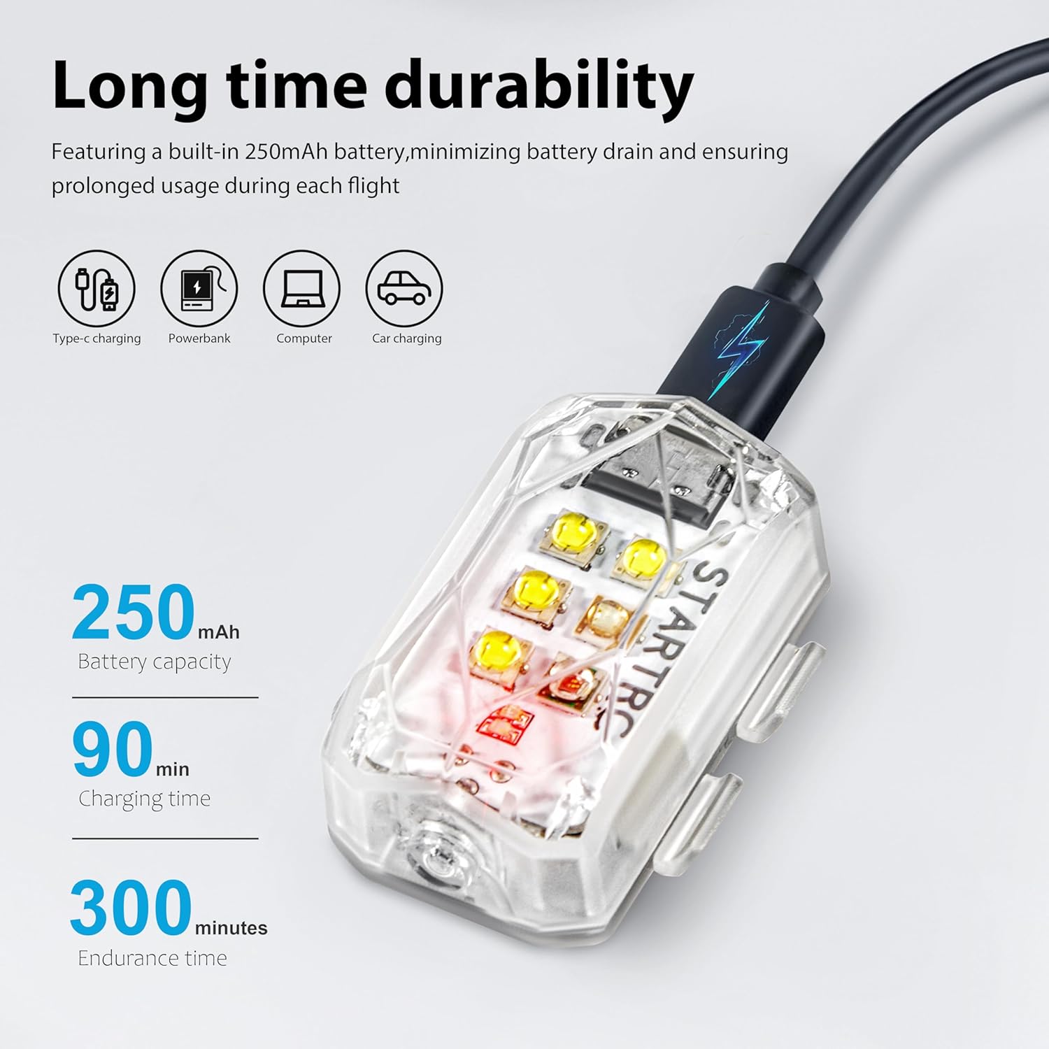 Startrrc drone luz estroboscóp - Drone Battery Bag avaliação e preço