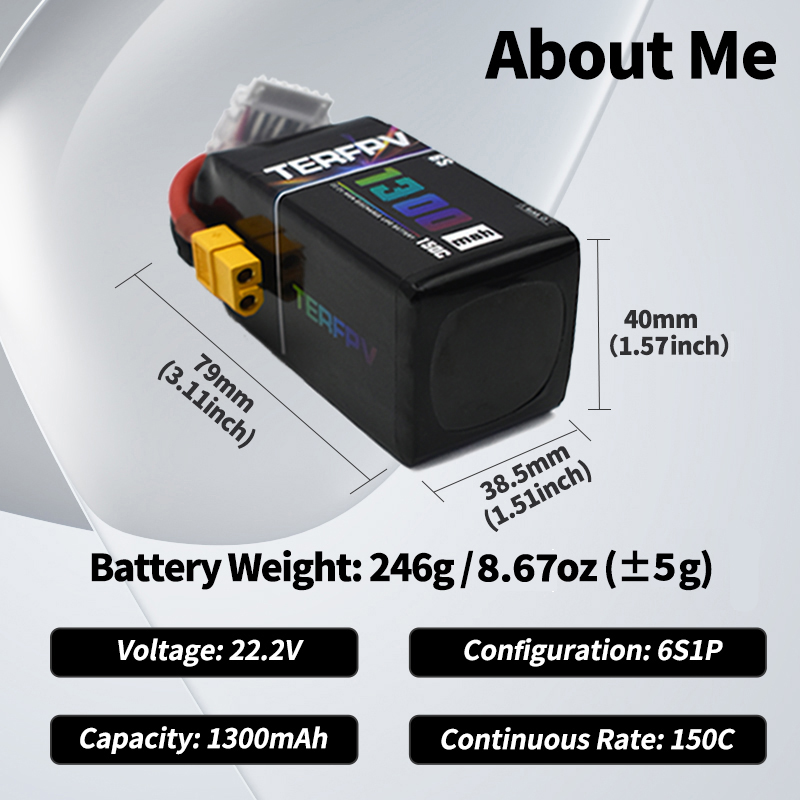 Bateria Lipo TERFPV 6S 22.2V 1 - Drone Battery 4S avaliação e preço
