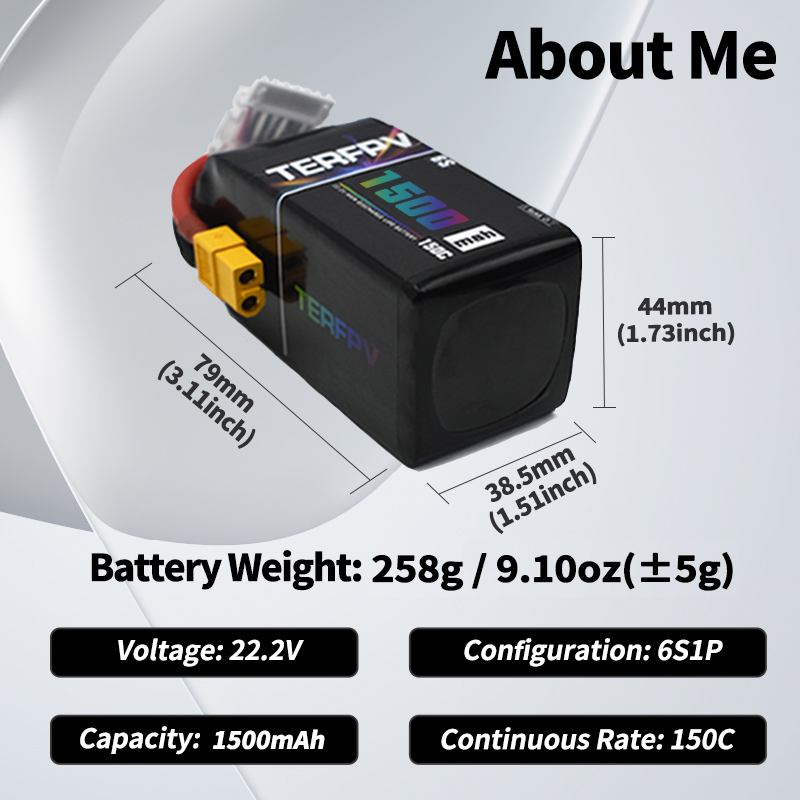 Bateria Lipo TERFPV 6S 22.2V 1 - Drone Battery 4S avaliação e preço