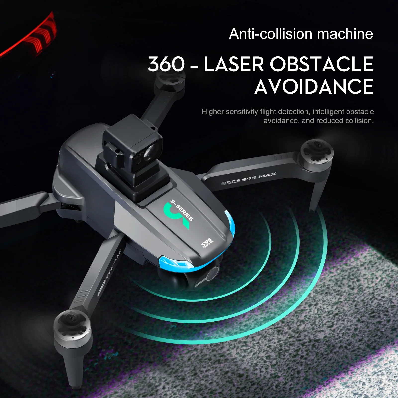 Novo s9s max mini drone 4k 2 e - Drone Battery Box avaliação e preço