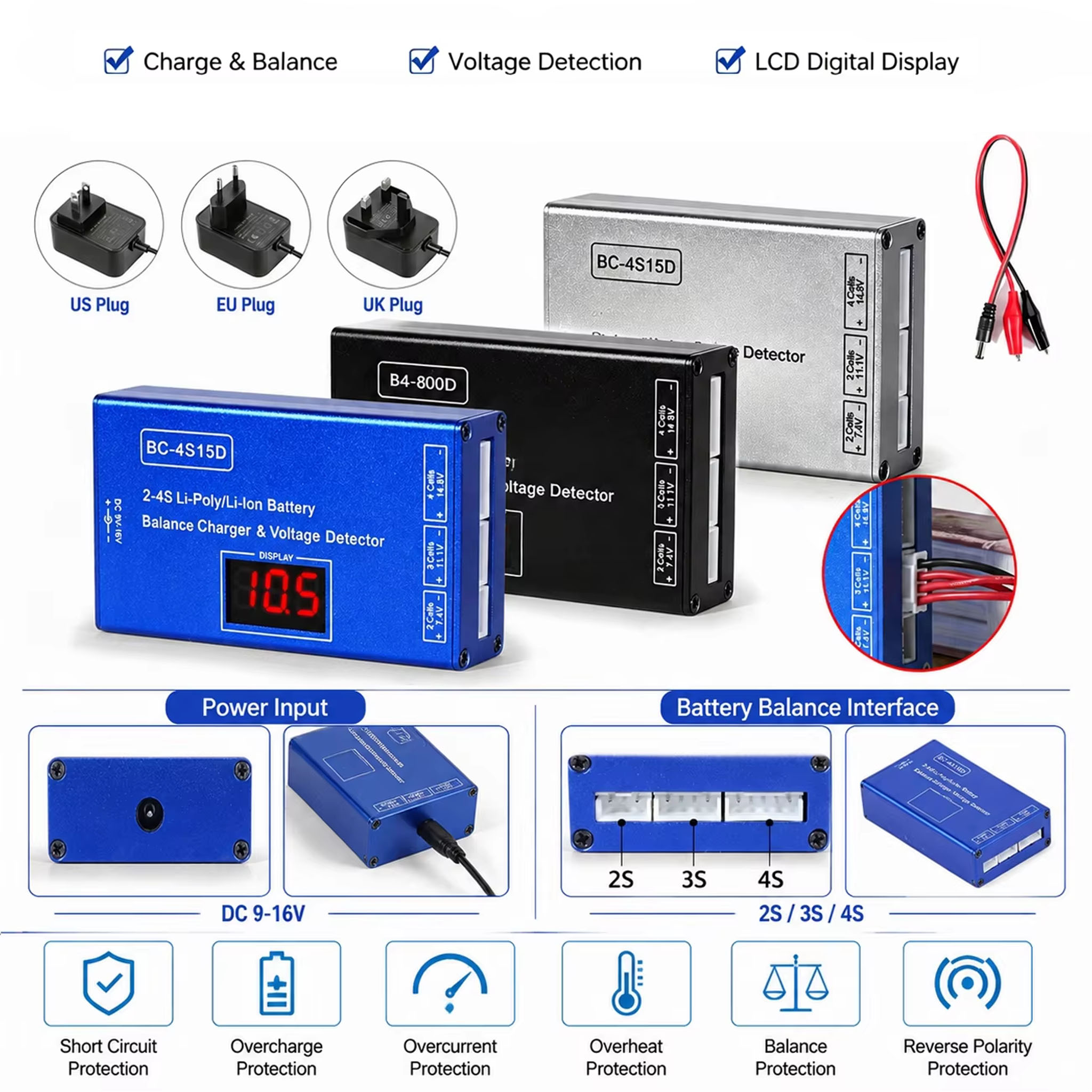 Carregador de Balanço de Lítio - Drone Battery Voltage Checker avaliação e preço