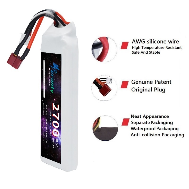 1/3 pçs 2s 7.4v bateria lipo 2 - Drone Battery Connector avaliação e preço