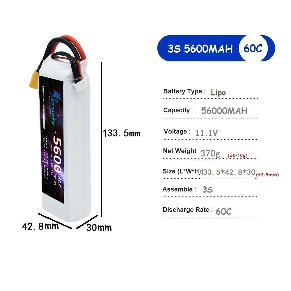 Teranty 5600mah 60c 2S 3S 4S 6 - Drone Battery 4S avaliação e preço