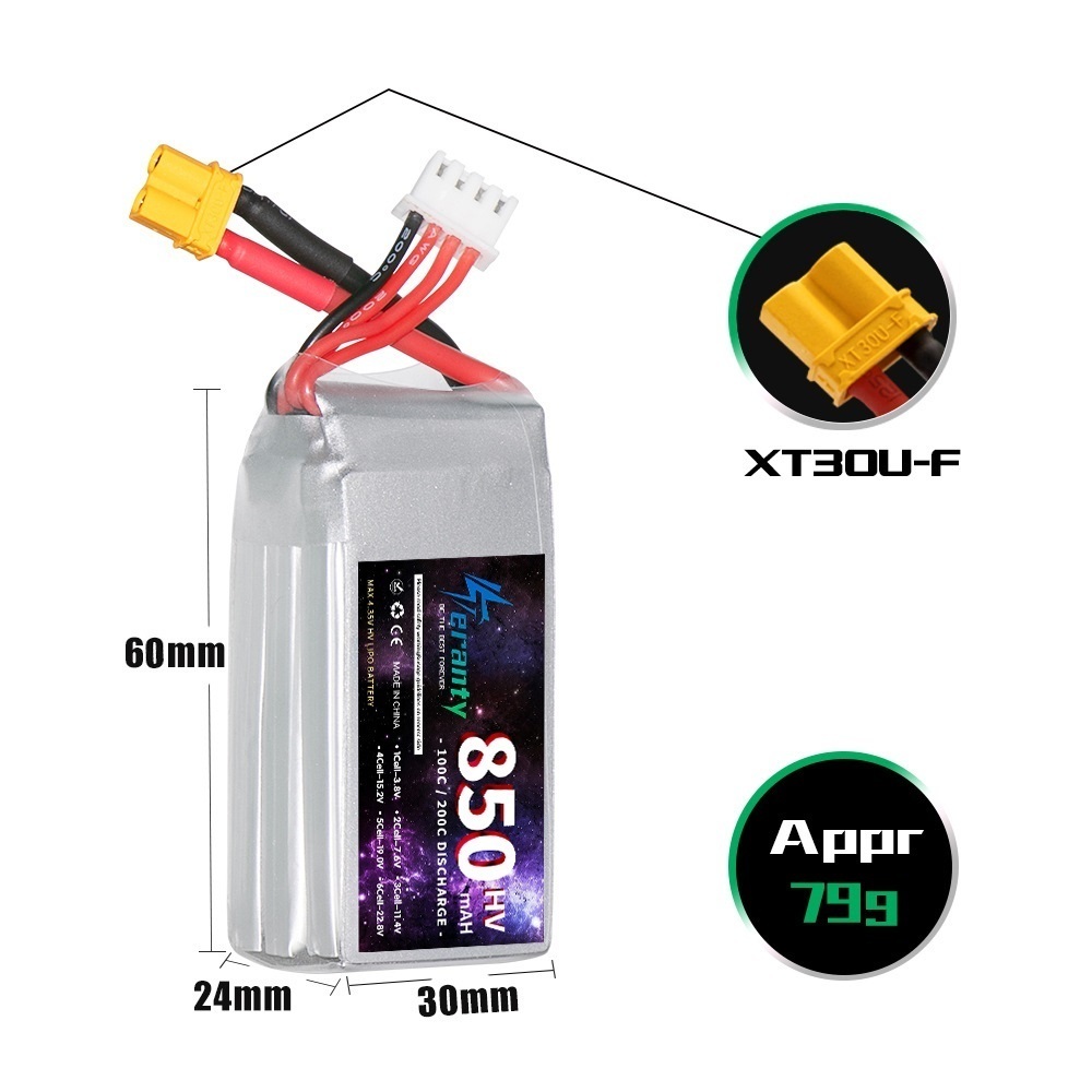 1/2/3PCS TERANTY 3S 11.4V Lipo - Drone Battery Connector avaliação e preço
